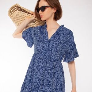 VILAGALLO 29202 PRINT DRESS Vilagallo Blue Leopard Dress size 38,  NWT